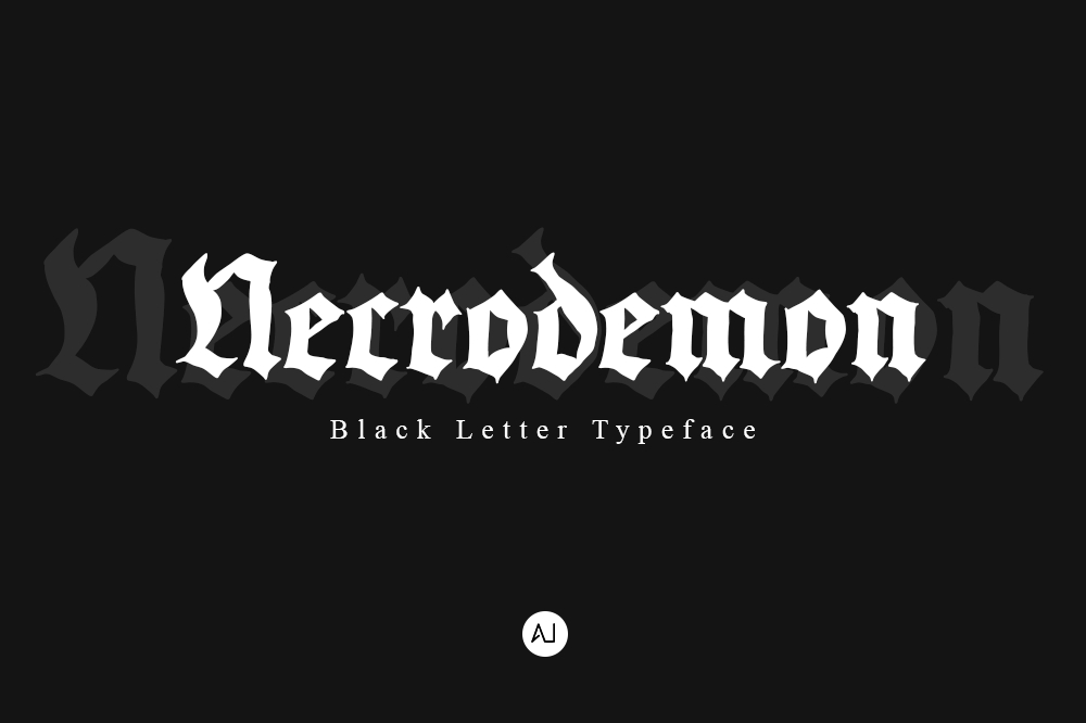 Necrodemon Font Poster 1