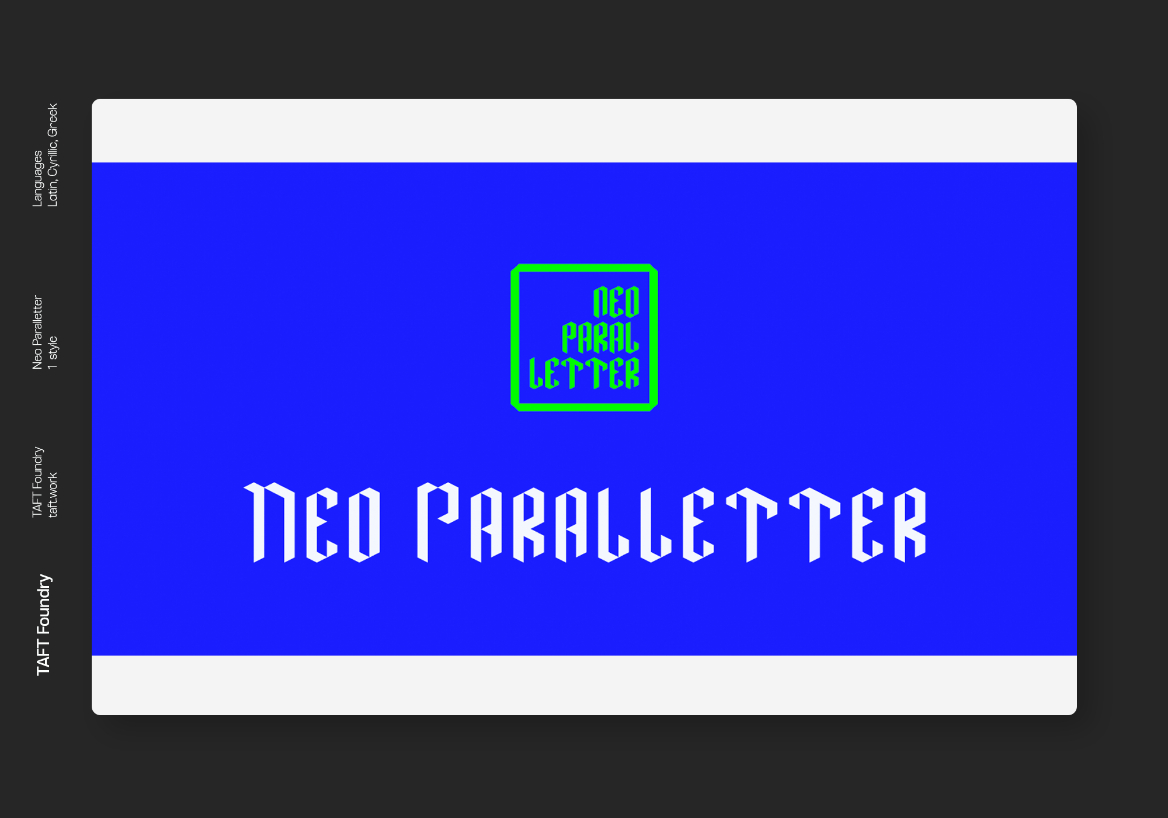 Neo Paralletter Font Poster 1