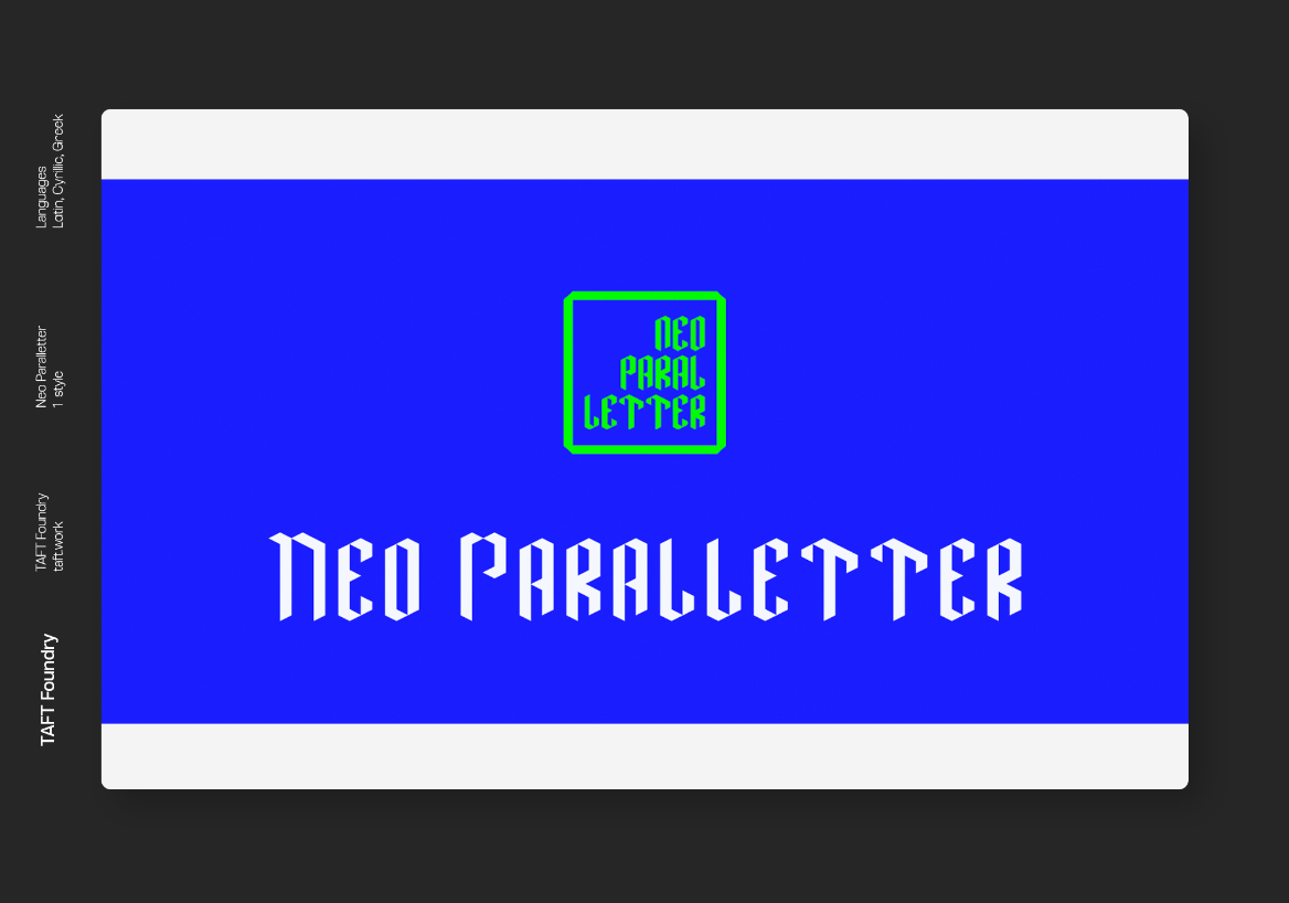 Neo Paralletter Font