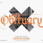 Obituary Font Poster 3