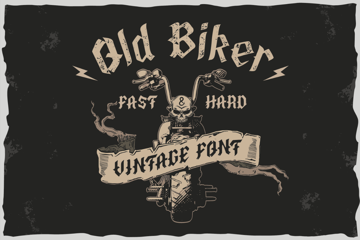 Old Biker Font Poster 1