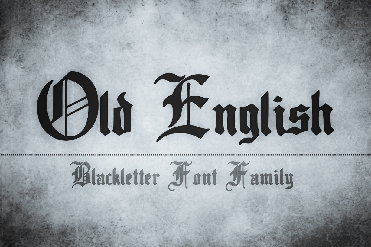 Old English Font Poster 1