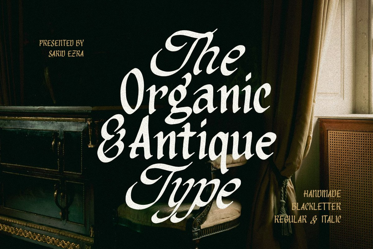 Organic Antique Font Poster 1