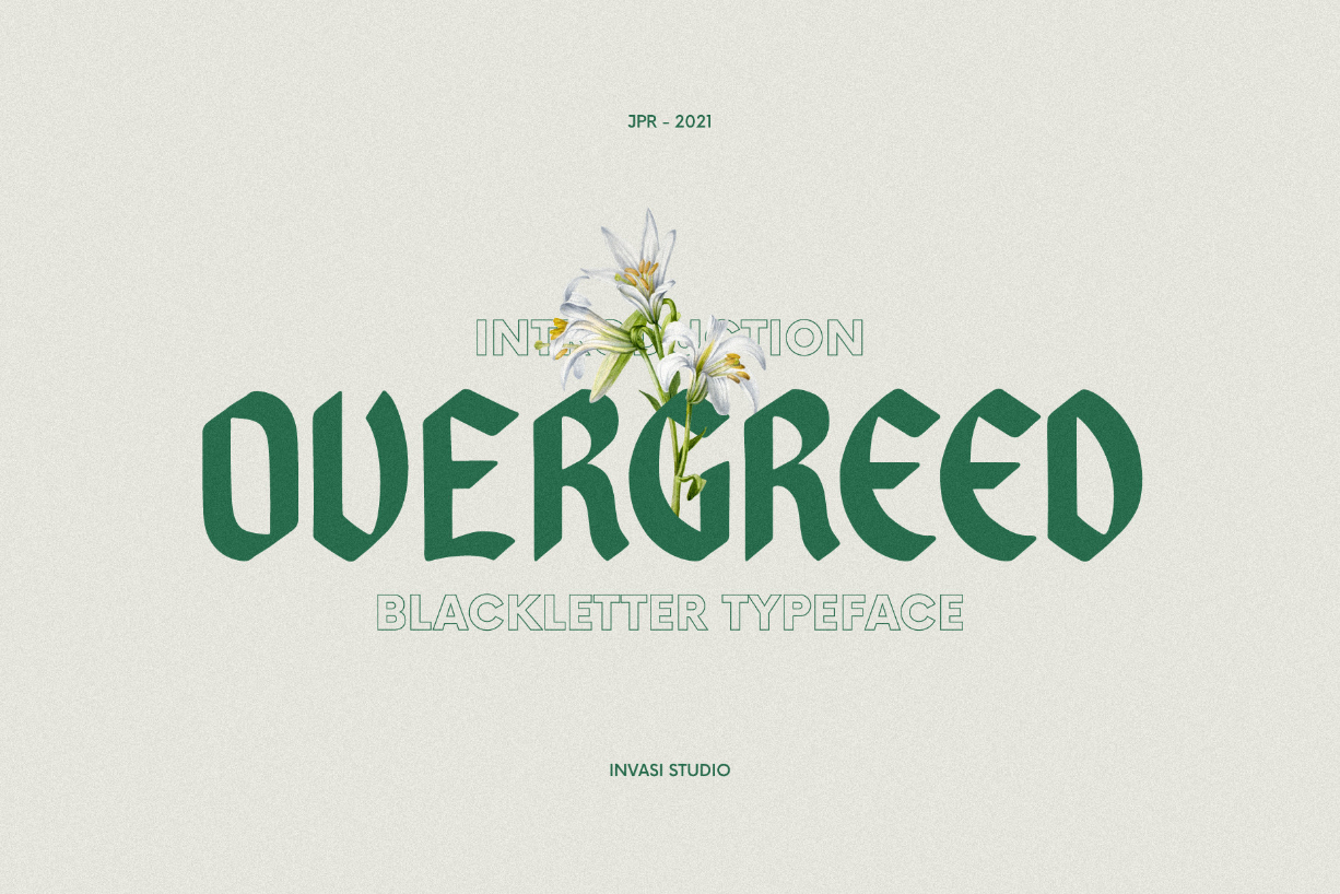 Overgreed Font Poster 1