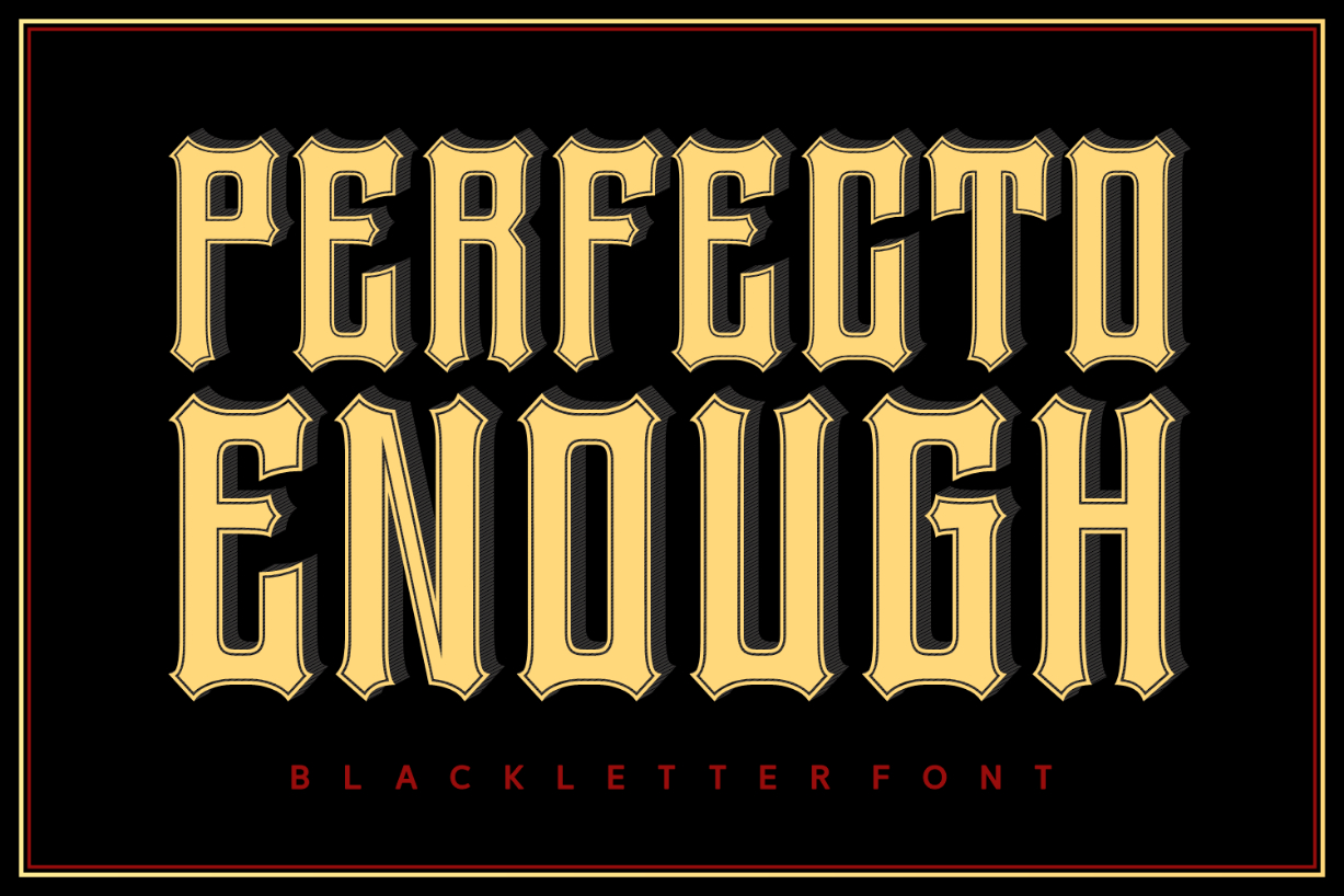 Perfecto Enough Font Poster 1