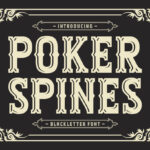 Poker Spines Font Poster 3