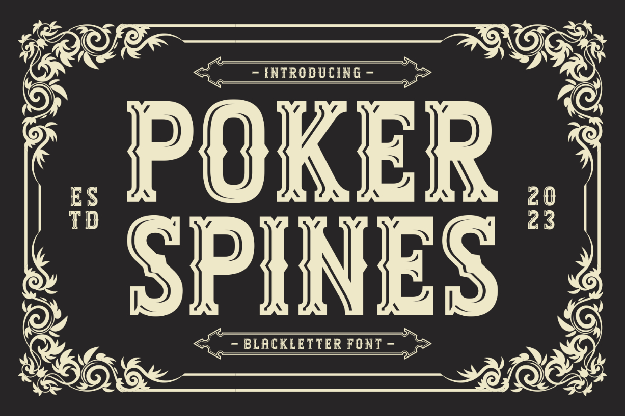 Poker Spines Font
