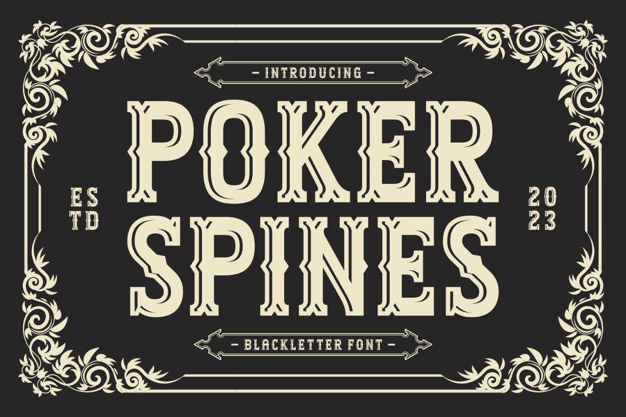 Poker Spines Font Poster 1