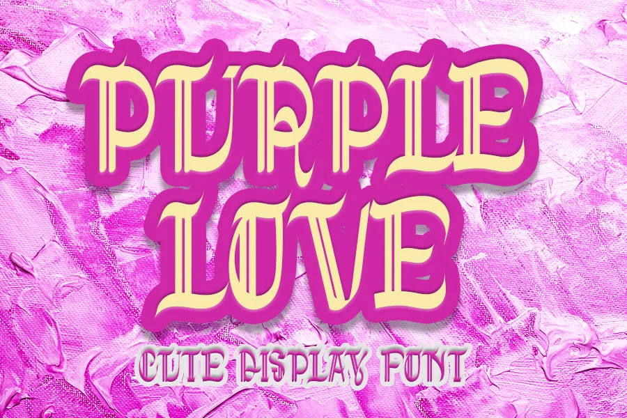 Purple Love Font Poster 1
