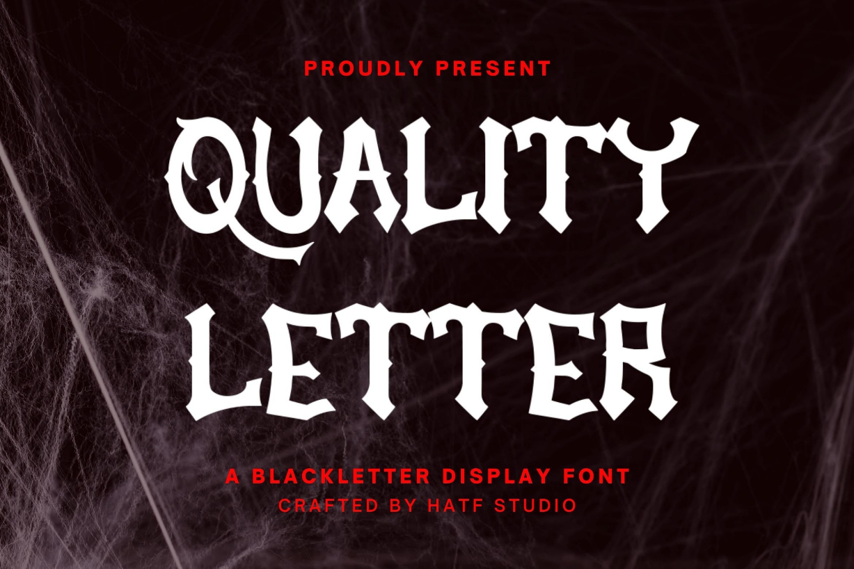 Quality Letter Font Poster 1
