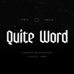 Quite Word Font Poster 1