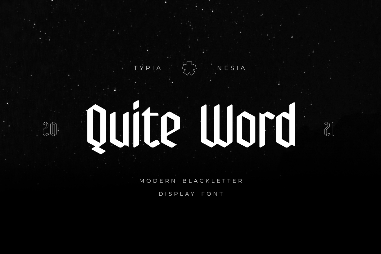 Quite Word Font Poster 1