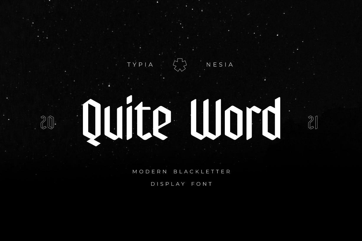 Quite Word Font Poster 1
