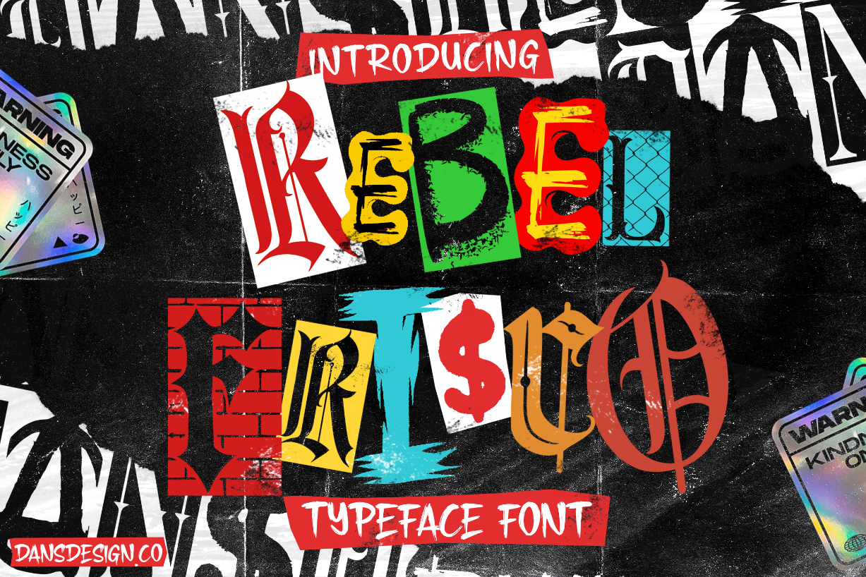 Rebel Frisco Graffiti Urban Y2k Font Poster 1