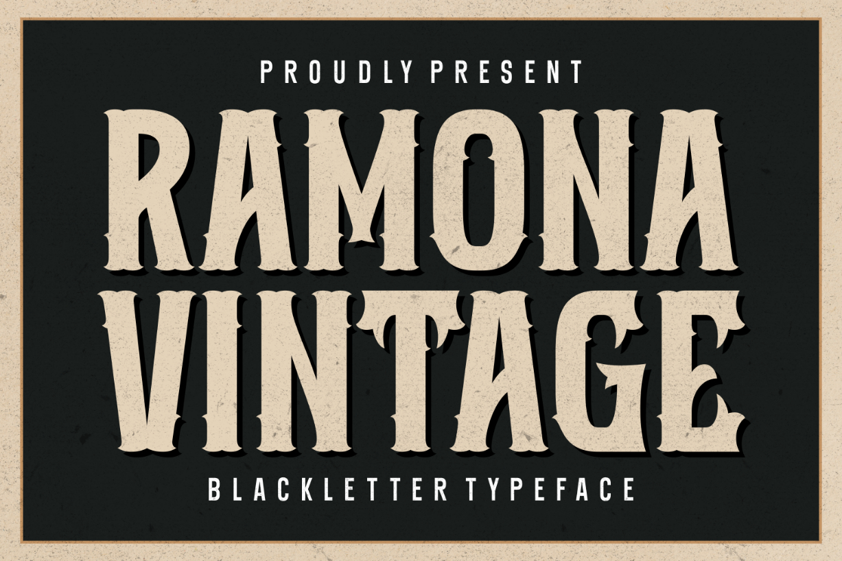 Ramona Vintage Font Poster 1