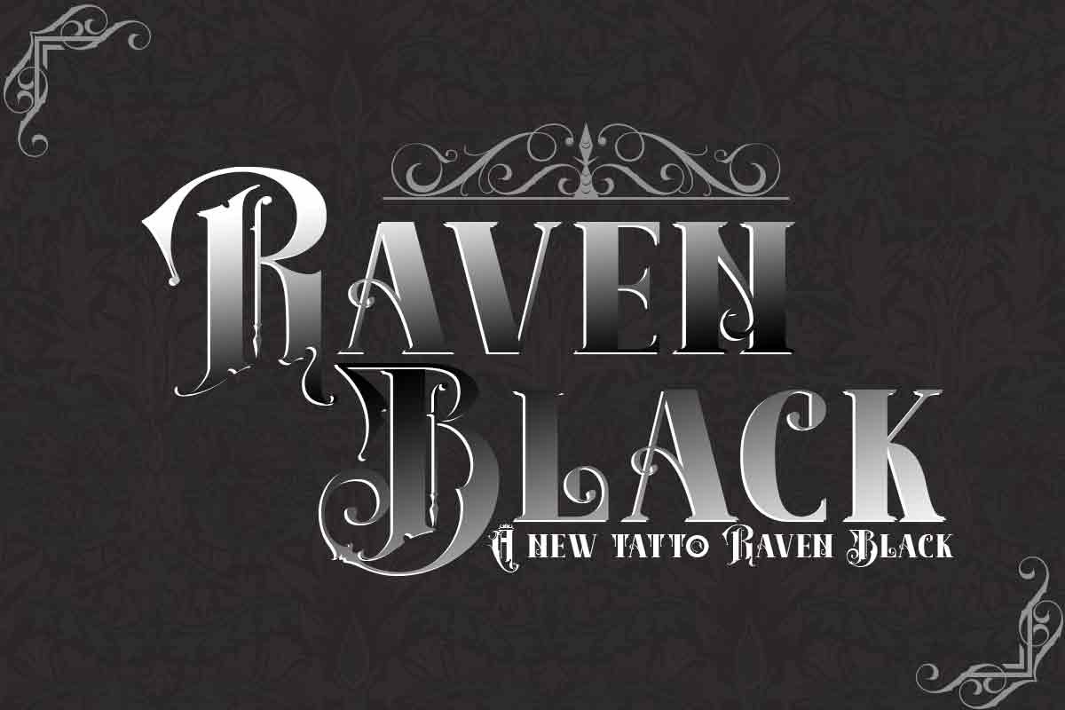 Raven Black Font Poster 1