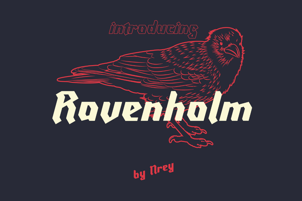 Ravenholm Slant Font Poster 1