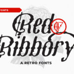Red Ribbory Font Poster 3
