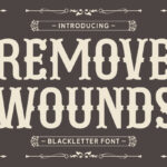 Remove Wounds Font Poster 3