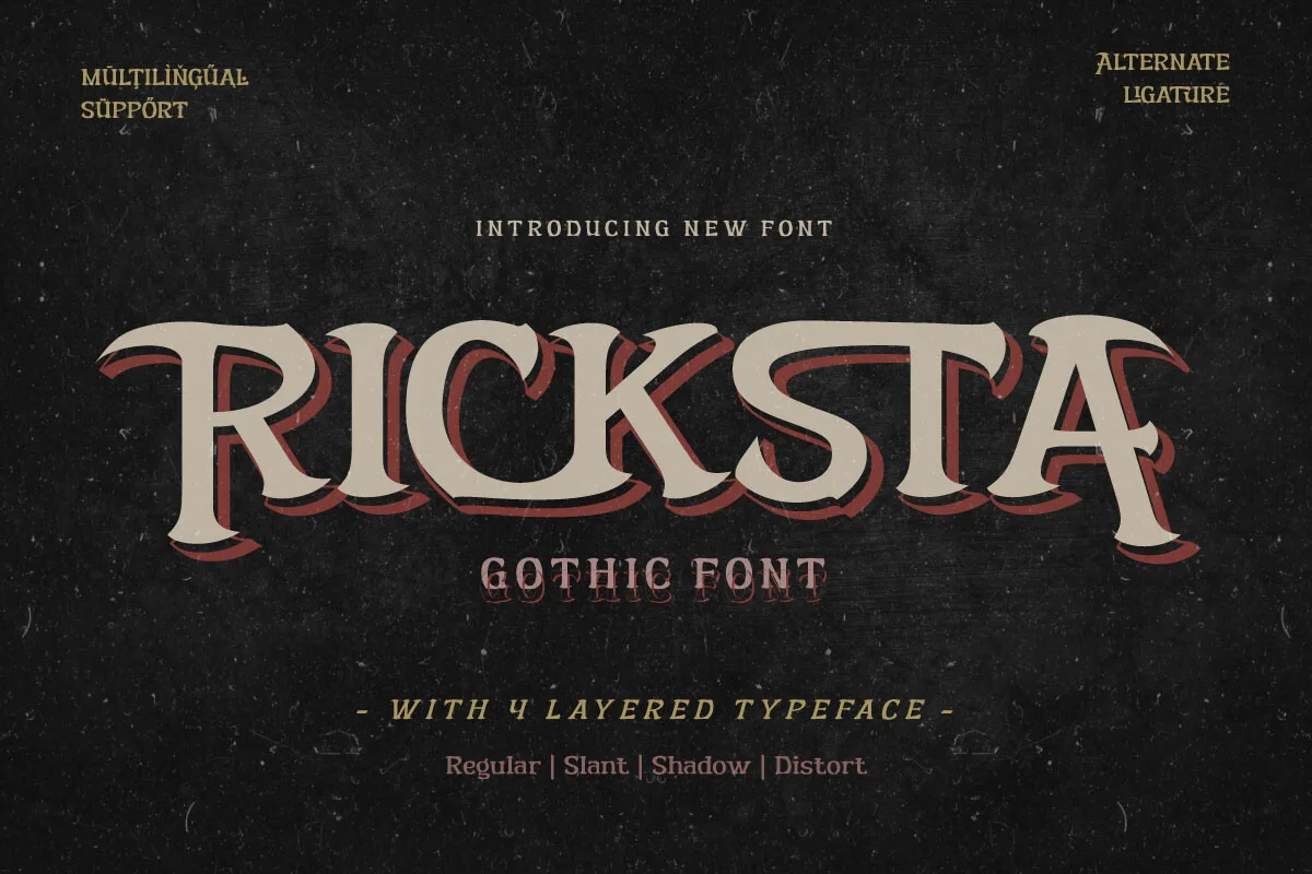 Ricksta Font Ricksta Font Poster 1