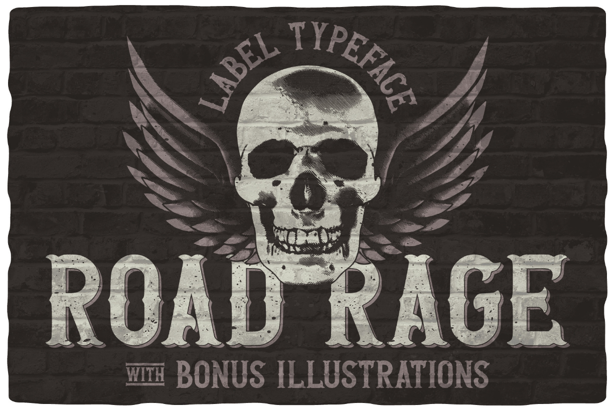 Road Rage Font Poster 1