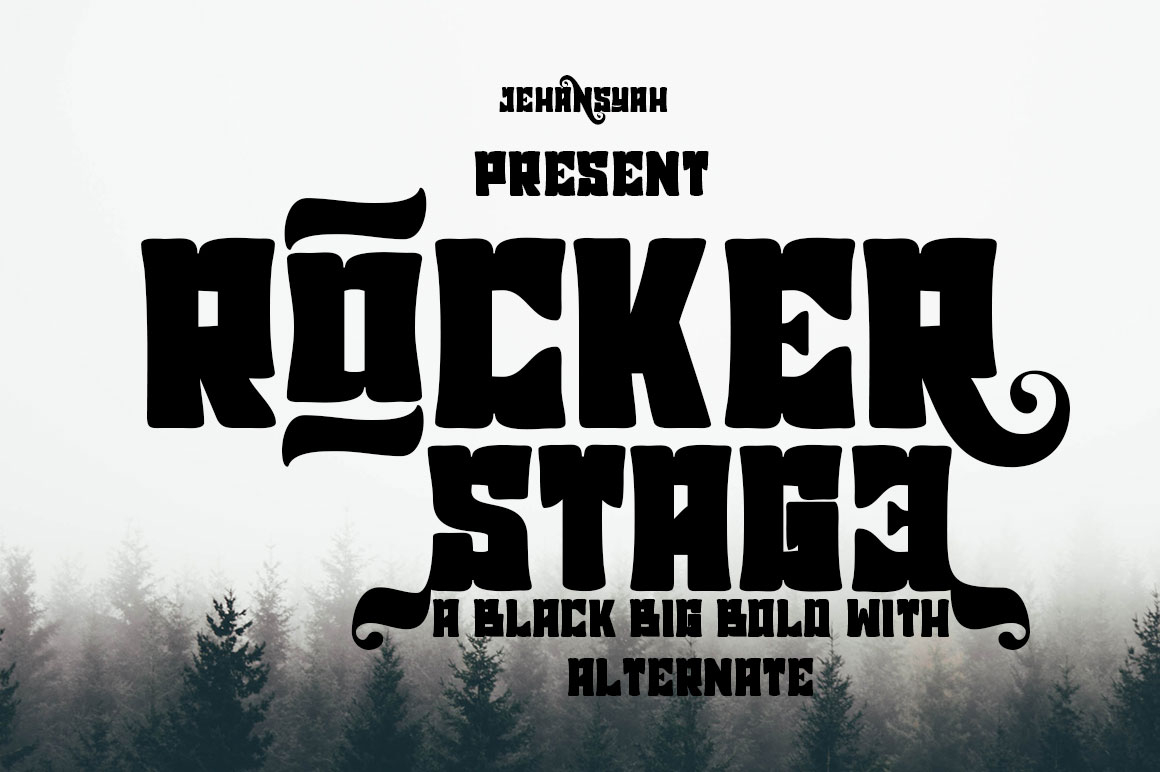 Rocker Stage Font Poster 1