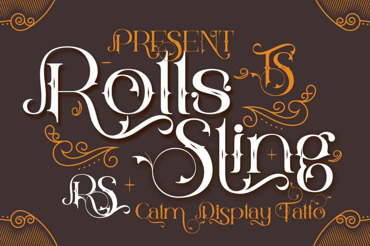 Rolls Sling Font Poster 1