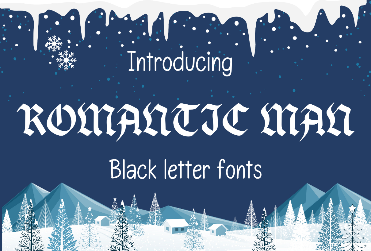 Romantic Man Font Poster 1