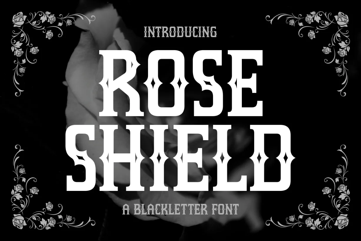 Rose Shield Font Rose Shield Font Poster 1
