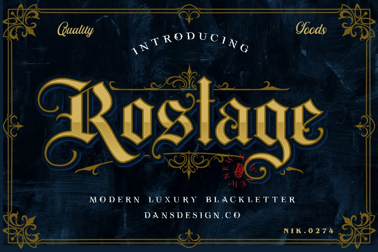 Rostage Font Rostage Font Poster 1