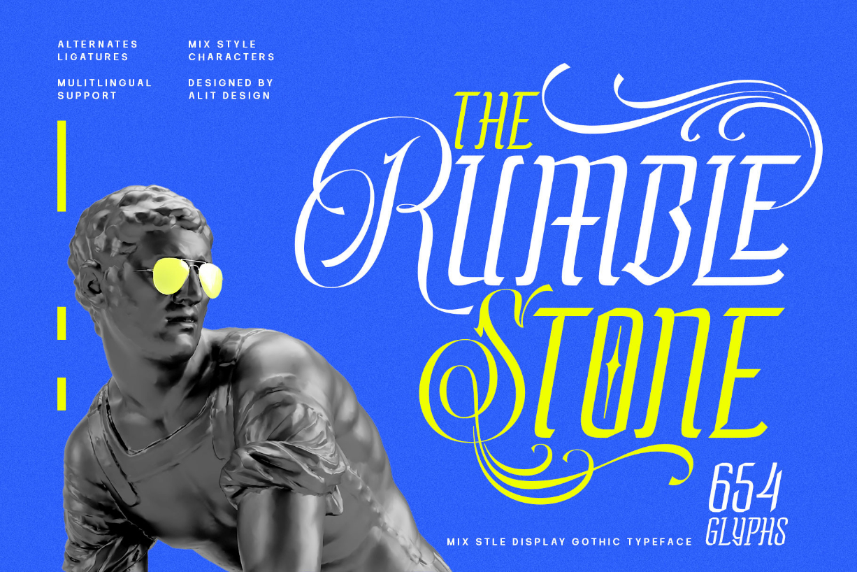 Rumble Stone Font Poster 1