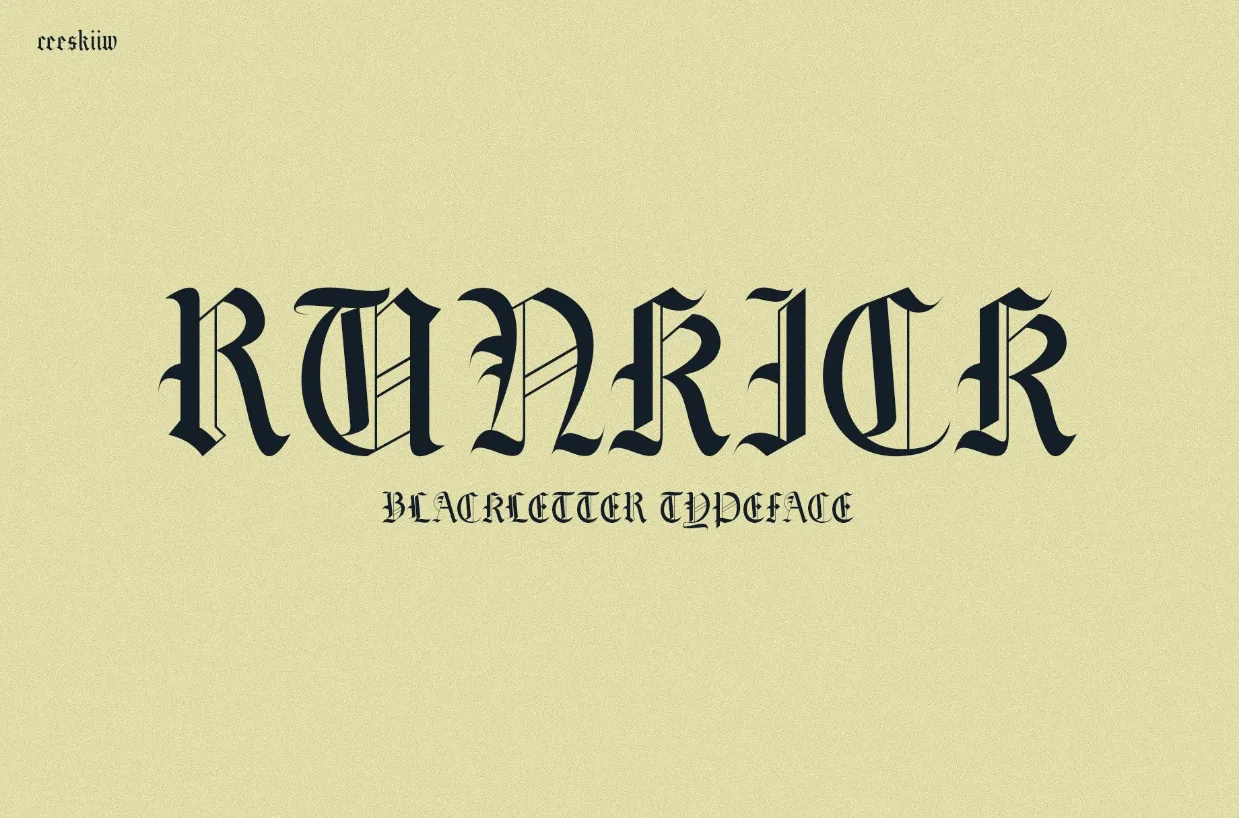 Runkick Font Runkick Font Poster 1