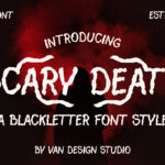 Scary Death Font Poster 1