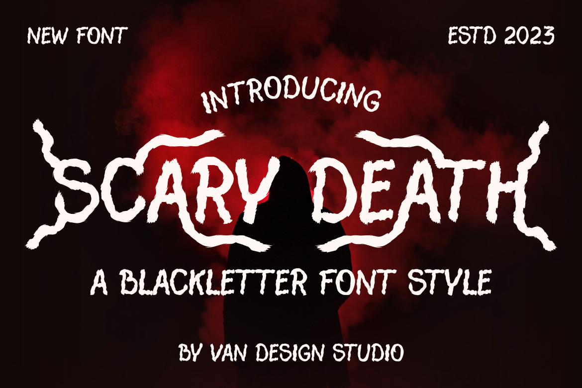 Scary Death Font Poster 1