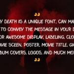 Scary Death Font Poster 4