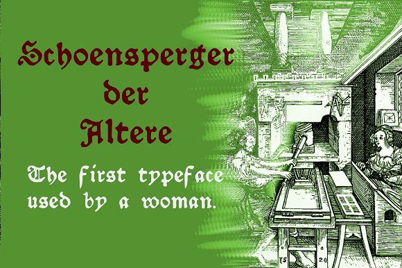 Schoensperger Der Altere Font