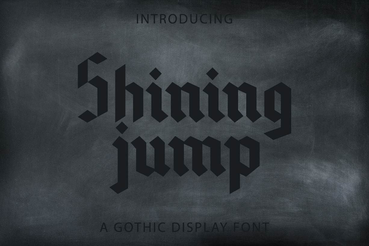 Shining Jump Font Poster 1