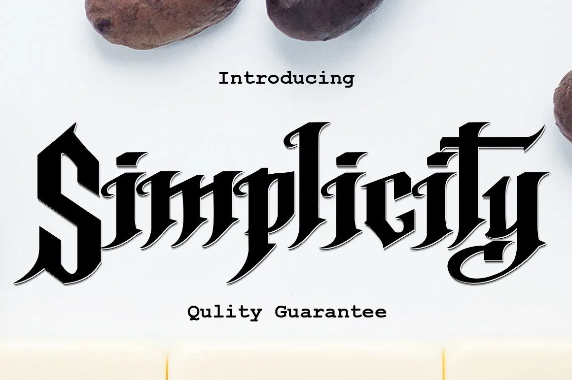 Simplicity Font Simplicity Font Poster 1