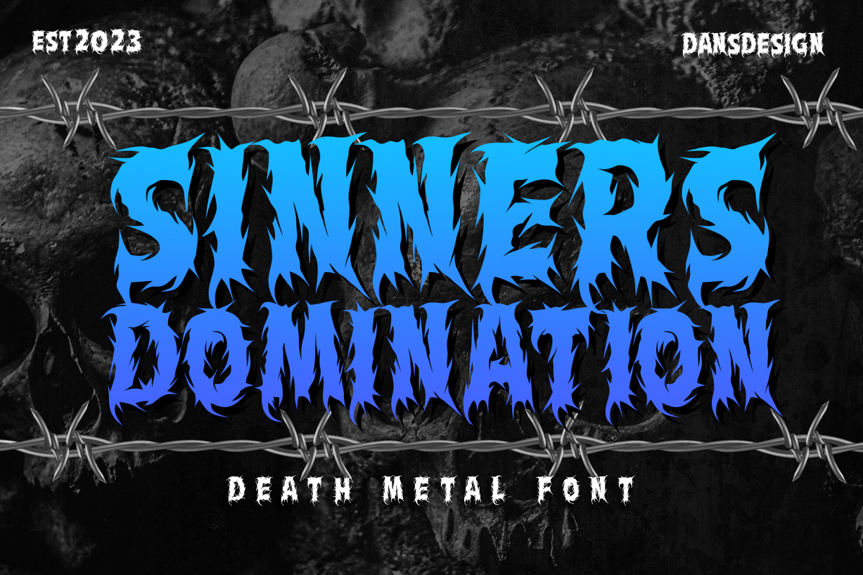 Sinners Domination Font Poster 1