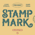 Stamp Mark Font Poster 3