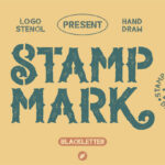 Stamp Mark Font Poster 1