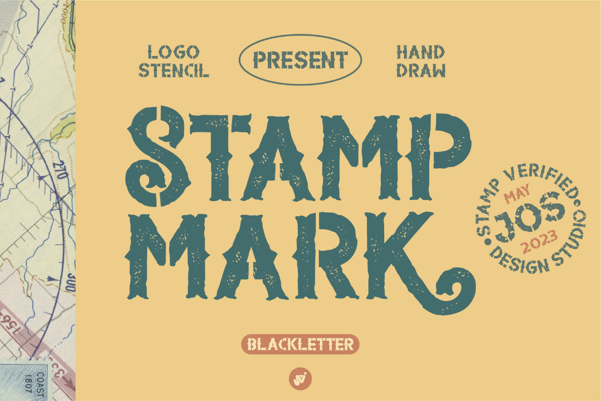 Stamp Mark Font Poster 1