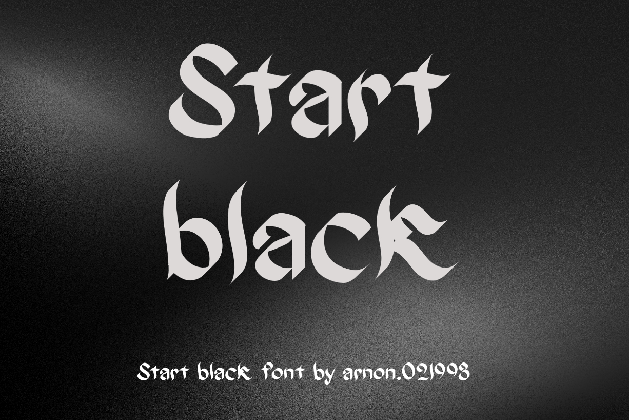 Start Black Font Poster 1
