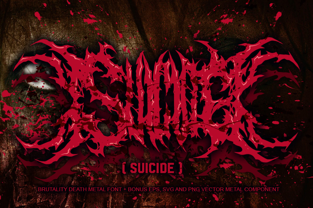 Suicide Font Poster 1