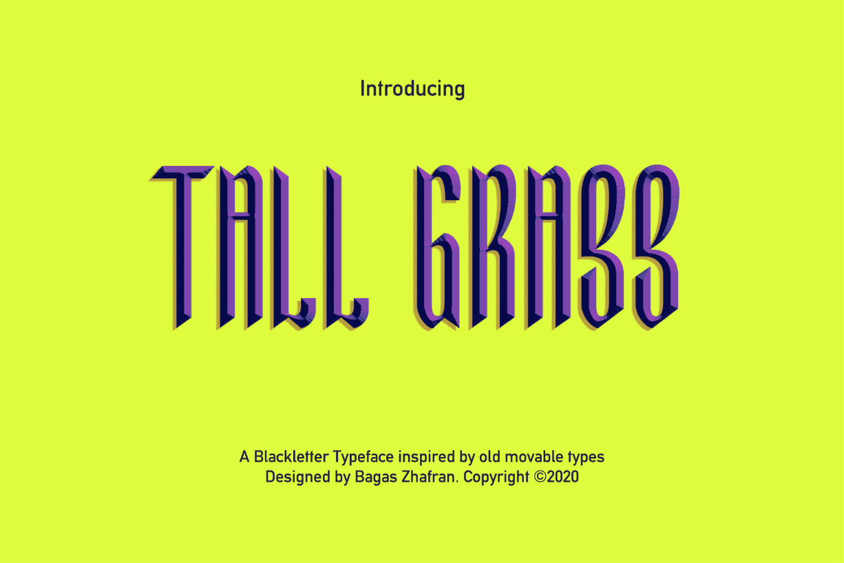 Tall Grass Font Poster 1