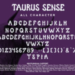 Taurus Sense Font Poster 9