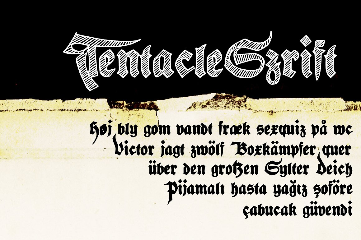 Tentacle Szrift Font Poster 1