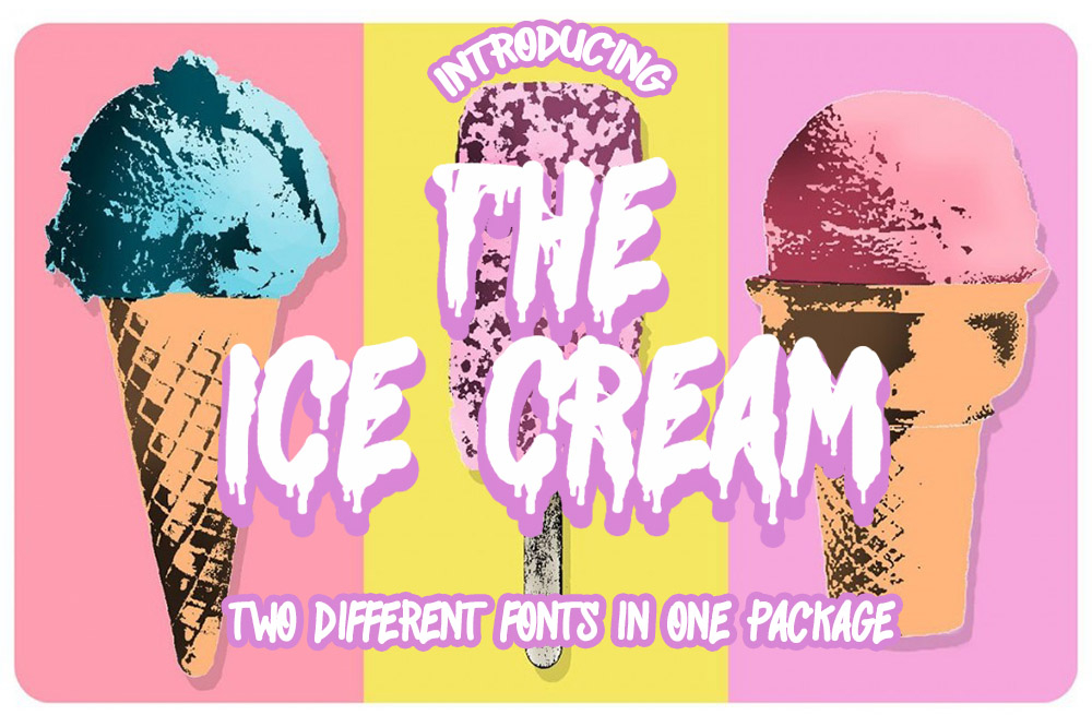 The Ice Cream Font Poster 1