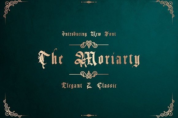 The Moriarty Font Poster 1