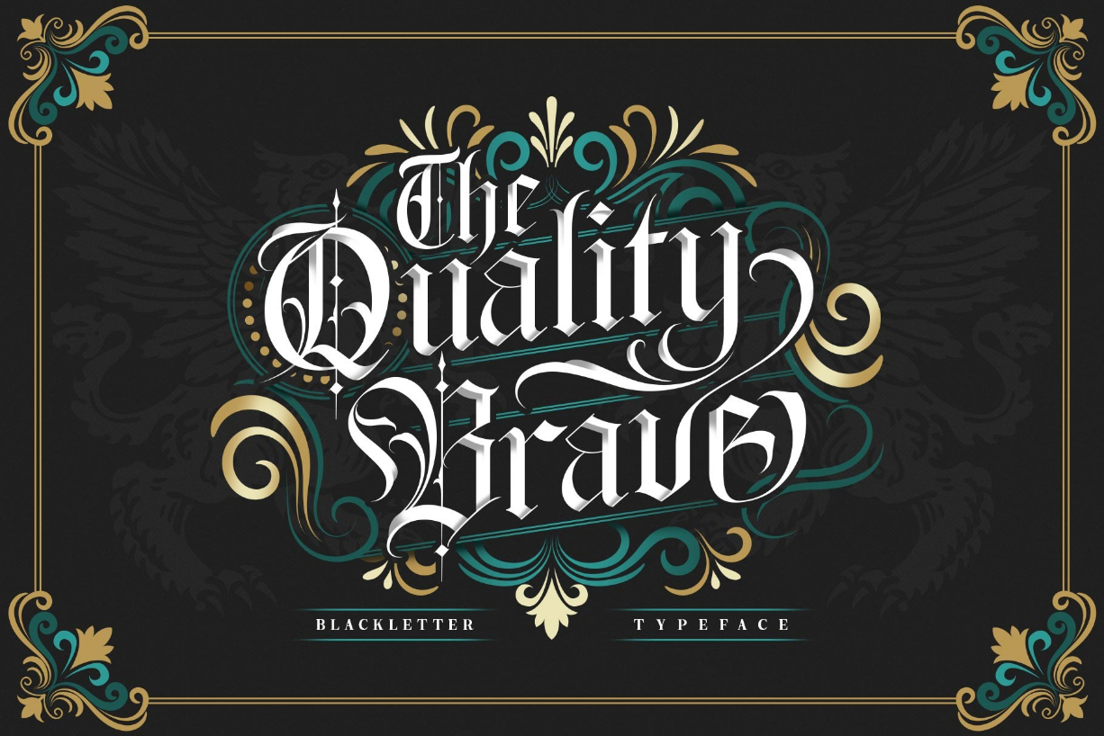 The Quality Brave Font Poster 1
